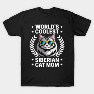 World's Coolest Cat Mom Mama - Women Siberian Cat T-Shirt
